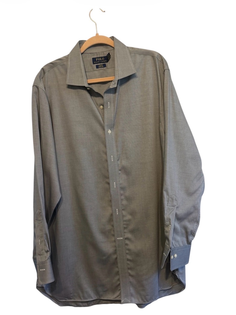 Polo by Ralph Lauren Men's Heather Gray Long-Sleeve Dress Shirt